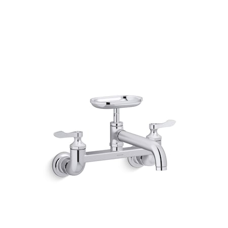 Kohler 8 in Mount, 2 Hole Kitchen Faucet 20902-4-CP